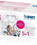 Magnesium Mineralized Water Filter Set With Long Life Mg2 Plus Cartridges, 6 Pack, 720L Capacity