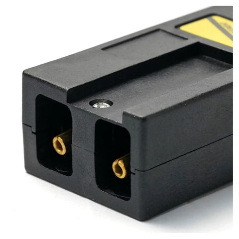 Close-up of the plug connector from Five Piece Golf Cart Charging Accessories Kit 36V With Groove 73051 G20 Durable Plastic Aluminum Build
