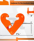 Orange vertical beam clamp for steel beams, 2-ton (4400 lb) capacity, fits 3-9 in opening.