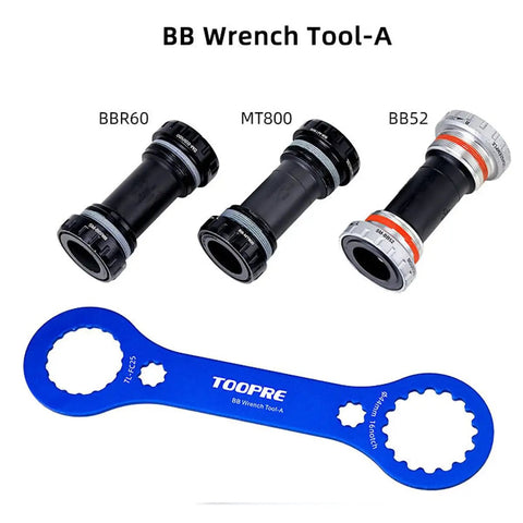 Beast Mode Pro Grade Bicycle Bottom Bracket Wrench For Centerlock System, shown with BB60, MT800, BB52 components.