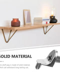 Heavy Duty Alloy Shelf Supports 80 To 100 Pieces Durable Cabinet Brackets For Wood Boards And Laminate Shelves Easy Install Sturdy Anti Oxidation Frame Keeps Everything Solid And In Place showing shelf with bracket use.