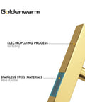 Close-up of 25 Pack Gold Cabinet Handles Pulls For Dresser Drawers And Kitchen Cabinets Door Pulls Brushed Brass Hardware 4 Inch Hole Centers