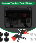 Fuel Shut Off Valve Kit For Briggs And Stratton Craftsman Generators With 4 Grommet Clamps and 4 Fuel Tank Grommets displayed.