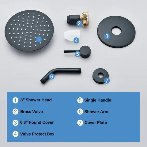 Oil Rubbed Bronze Shower System With 16 Inch Rainfall Shower Head Single Handle Faucet Kit No Sweat Easy Install Solid Brass Components