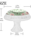 4 Pack Totally Crystal Glass Cabinet Knobs With Vintage Pink Floral Design On Sage Green Backdrop Drawer Pulls Measurements
