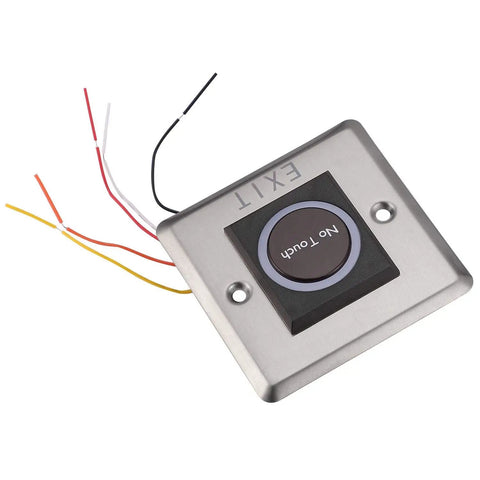 Hands Free Infrared Sensor Switch Exit Button With LED Indicator For Doors And Gates Industrial IP 55 Steel Plate Contactless Door Release