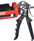 Mortar Pointing Gun For Brick, Cement, Stone, And Tile Grout, 1 Quart Capacity, 12 To 1 Thrust, close-up of handle and trigger