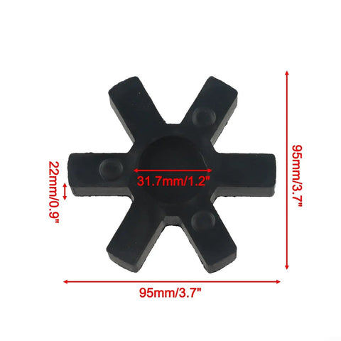 Heavy Duty Rubber Spider Insert For L Jaw Couplings L-150 3.7 Inch Urethane Hub Buffer For Industrial Torque Transmission And Vibration Damping Built To Last Flexible Yet Stable, 95mm size