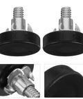 Thread Adjustable Furniture Leveling Feet For Cabinets And Tables With Metal And Plastic Construction, Height Adjustable Design For Home Or Office Setup, Versatile Screw On Levelers For Chairs Desks Tables And Cabinets black set of 2