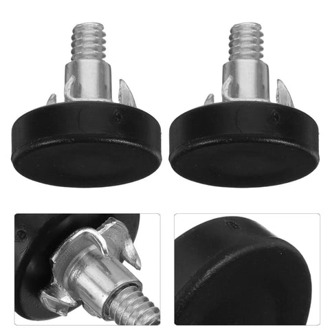 Thread Adjustable Furniture Leveling Feet For Cabinets And Tables With Metal And Plastic Construction, Height Adjustable Design For Home Or Office Setup, Versatile Screw On Levelers For Chairs Desks Tables And Cabinets black set of 2