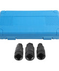 Beefy One Half Inch Square Drive Converter Kit For Impact Wrenches Chrome Vanadium Socket Adapters with blue case and three sockets