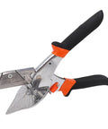 Pro Grade Miter Shear Cutting Tool with 10 stainless steel blades for wood and PVC pipe decor, adjustable slider for precise clean cuts