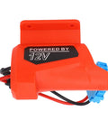 18V Battery Adapter Conversion Kit With 12AWG Wire And 40A For Riding Toys RC Cars And Robotics, red ABS plastic body.