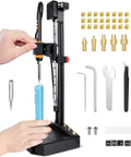 Vertical Heat Set Insert Tool Press with 90W Soldering Iron M2 M8 Heat Set Tips 30 Brass Threaded Nuts for 3D Printed Parts Nutopress Pro