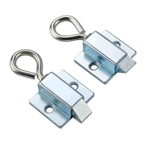 Retractable Buckle With Pull Ring Latch For Cabinets And Doors Easy Push Box Lock Heavy Duty Gate Lock Durable Metal Construction Smooth