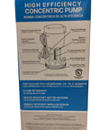 Heavy Duty Workhorse Evaporator Pump For Swamp Coolers 115V Concentric Motor Plug And Play Setup With Auto Thermal Overload is shown on packaging.