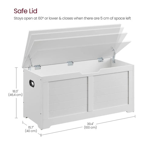 Big Capacity Storage Bench Seat With Reliable Dual Hinges Cozy Entryway Chest For Keeping Throw Blankets And Work Boots Under Tight Wraps Heavy Duty Living Room Organizer That Truly Is A Game Changer For Everyday Declutter Moves