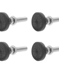 Beefy Four Pack Screw On Leveling Feet Heavy Duty Adjustable Furniture Levelers With Anti Skid Rubber Swivel Base M8 Thread