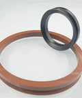 Hella Durable FKM Fluororubber Rotary Water Shaft Seal With O Ring Lip Gasket Cuff Fits VA3 VA20 VA22 VA25 VA30 VA2000 Series VA600 Pro Grade Single Unit, showing brown and black seals.