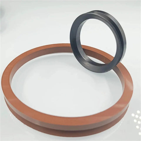 Hella Durable FKM Fluororubber Rotary Water Shaft Seal With O Ring Lip Gasket Cuff Fits VA3 VA20 VA22 VA25 VA30 VA2000 Series VA600 Pro Grade Single Unit, showing brown and black seals.