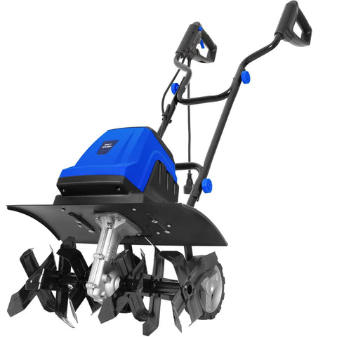 Powerful Corded Garden Tiller Cultivator With 14 Amp Motor, 18 Inch Till Width, 8 Inch Deep Dig, 6 Steel Front Tines, Adjustable Wheels