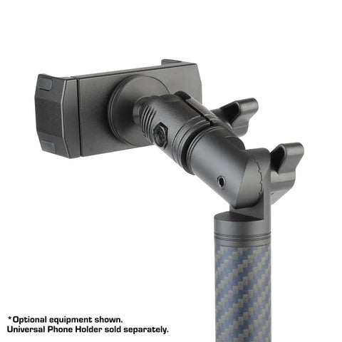 Rock Solid Locking Adjustable Mounting Arm Engineered From Durable Carbon Fiber Kevlar with adjustable pivot for camera mount.