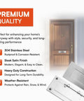Stainless Steel Mailslot For Front Door 13 By 4 Inch Through Door Letter Plate Rustproof 304 Steel With Satin Finish Heavy Duty