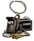 Dope Welder Themed Personalized Acrylic Keychain And Ornament With Two Sided Design Featuring Two Sizes 5 Cm Keychain And 8 Cm Ornament