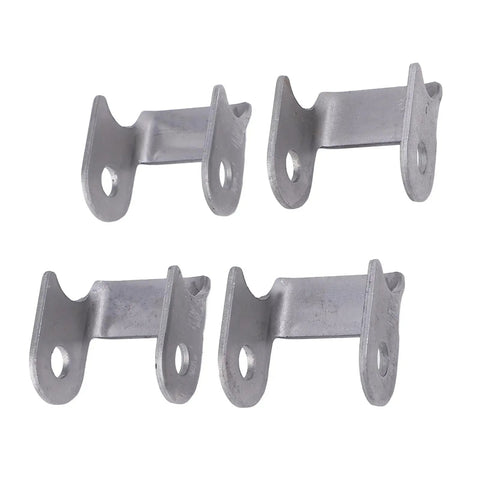 Four Beefy Shock Swing Arm Weld On Bracket Kit For Go Kart Quad Bike And ATV 4mm Mounting Brackets, heavy duty steel alloy, top view