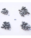 No Nonsense T6 T8 Driver Compatible Hardware, Heavy Duty Stainless Steel Pocket Knife Handle Screws in M3 sizes.