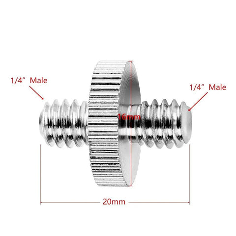 Slick Rock Solid 20 Piece Camera Screw Adapter Kit With Hella Compatible 1/4 To 3/8 Reducer Bushings And No Fuss Male To Male Converter Spigot Mounts For Tripods Monopods Flash Brackets And Light Stands, 1/4" male screw adapter