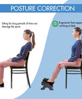 Comparison of sitting posture with and without Under Desk Footrest With Massage Rollers, supporting up to 120 lbs for leg pain relief.