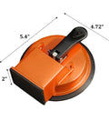 Floor Gap Fixer Tool For Laminate, Vinyl, Wood And Tile Floors - Adjustable Quick Lock And Release Repair Tool, bright orange, dimensions shown.