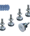 4 Pack Leveling Feet With Grip Base For Furniture Heavy Duty Steel T Nut Adjustable Height Feet For Cabinets Tables Desks