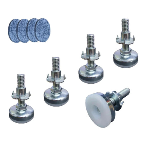 4 Pack Leveling Feet With Grip Base For Furniture Heavy Duty Steel T Nut Adjustable Height Feet For Cabinets Tables Desks