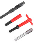 Tools from Stainless Steel Thread Repair Kit With M18x1.5 Threaded Inserts 10 Piece Set Drill Tap Wrench And Hex Wrench For Auto Parts