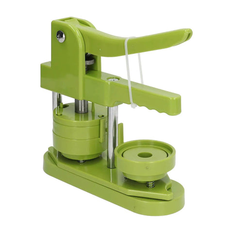 Awesome Premium Button Maker Machine Badge Press Kit Contains 100 Sets Panda Patterns And Supplies For DIY Crafts Gifts Keychains Bottle Openers For Beginners Making Custom Pins To Sell Online At Events Sharing Super Creativity, green metal press