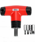 Pissente T Handle Preset Torque Wrench 6Nm Ratchet Screwdriver with four precision bits for delicate fastening tasks.