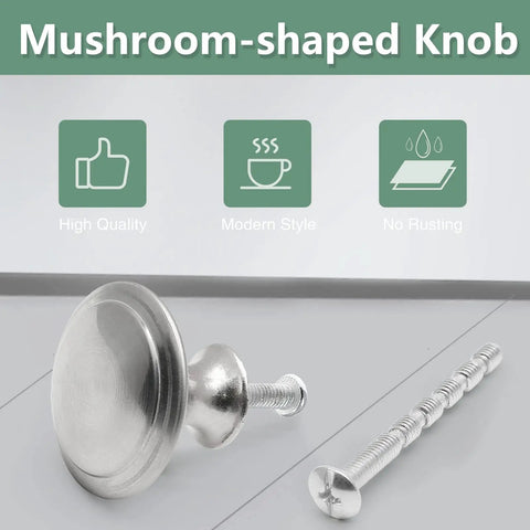 Freshen Up Your Kitchen Digs With These Dope Silver Mushroom Cabinet Knobs European Modern Drawer Handles Super Easy Install Mounting Screws 12 Piece Set
