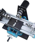 UILMLIO Micro Lathe Milling Machine With Variable Speed Up To 7000 RPM for precision mini parts processing, aluminum body, compact design.