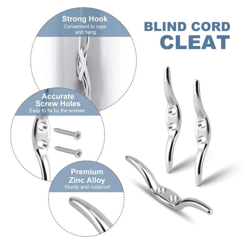 Rugged Zinc Alloy Cord Cleats For Blinds And Roman Shades Non Plastic Baby Safe Rope Holders With Screws Easy Install Winders