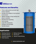 Heavy Duty One Eighth Horsepower 55 Gallon Pneumatic Drum Mixer With Adjustable Bracket For Paint And Coatings AM0705