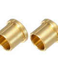 Workhorse Solid Brass Flange Bearing Sleeves Two Pack, 0.5" ID, for smooth glide in heavy-duty machinery and auto repairs.