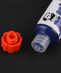 DIY Friendly UV Curing Solder Paste For PCB Repairs, Non Clean Flux That Requires No Wash, 10cc tube with cap removed, close-up