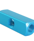 2 Way 5 Port Air Manifold For Pneumatic Systems Aluminum Inline Splitter With One Quarter Inch NPT Four Outlet Holes