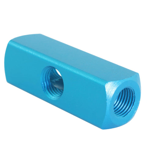 2 Way 5 Port Air Manifold For Pneumatic Systems Aluminum Inline Splitter With One Quarter Inch NPT Four Outlet Holes