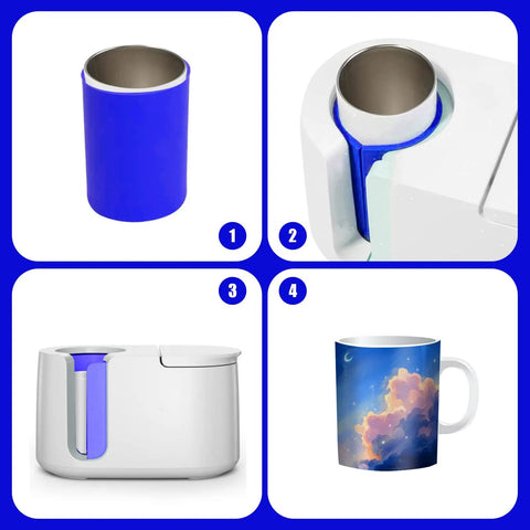 Silicone Mug Wraps Set For Cricut Mug Press With Three Thickness Options 1.5mm 3mm 4mm Heat Resistant Sublimation Sleeves in use