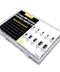 Electrolytic Capacitor Kit 158 Piece Set, 400V, 10 Values From 1uF To 100uF, Aluminum Case, Boxed Set for Electronics Projects