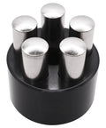 70331 10cc Block Kit For 10A Series Pumps Beefy Heavy Duty Hydraulic Block Kit Built For Rugged Equipment And Tough Workloads Keeps Your Machine Running Smooth And Extends Life., black hydraulic cylinder block with five silver pistons