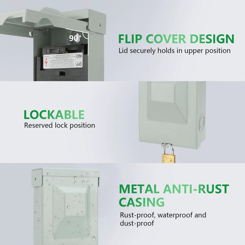 Field Ready 60A AC Disconnect Box With Non Fused Pull Out Switch For Outdoor Condensers Heat Pumps Ev Chargers And Hvac Guys Providing Dead Simple Power Shutoff So You Save Skin On Every Call design features like lockable flip cover and anti-rust casing.